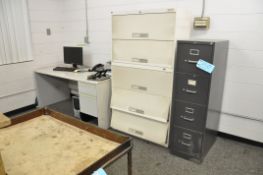 Lot-(1) Desk, (6) Chairs and (2) File Cabinets, (Bldg 2)