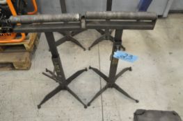 Pair Adjustable Height Roller Feed Stock Stands, (Bldg 1)