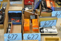 Lot-Leveling Jacks, Indicator Stand and Dial Indicator Gauge with Case in (2) Boxes