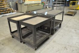 Lot-(2) Dayton Shop Carts and (2) Rubbermaid Style Shop Carts