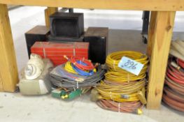 Lot-Extension Cords, Radio and Emergency Light Under (1) Bench