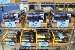 Lot-(22) Boxes Microflex Diamond Grip Powder Free Latex Gloves in (4) Bin Boxes