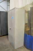 Lot-(2) 2-Door Storage Cabinets and (2) Light Duty Shelving Units