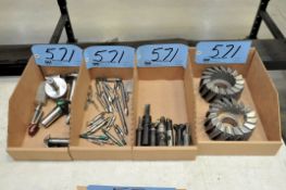 Lot-Face Mills, Insert Boring Bars, Pilot Drills, Form and Radius Cutters in (4) Boxes