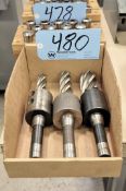Lot-(3) R8 Tool Holders with Roughing Mills in (1) Box, (Bldg 1)