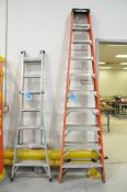 Lot-(1) Werner 10' Fiberglass Step Ladder and (1) Gorilla Folding Adjustable Aluminum Ladder