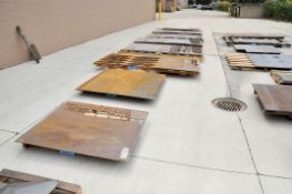 Lot-Various Cuts of Mild Steel Sheet and Plate Stock and Cutout Stock on (8) Pallets