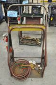 Oxygen/Acetylene Cart, with Torch, Gauges and Hose, (Bldg 1)