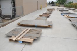 Lot-Various Cuts of Mild Steel Sheet and Plate Stock and Cutout Stock on (9) Pallets