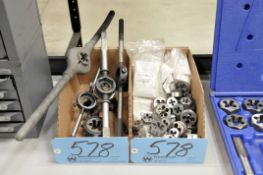 Lot-(3) Various Tap and Die Sets, Thread Dies and Die Handles in (4) Boxes