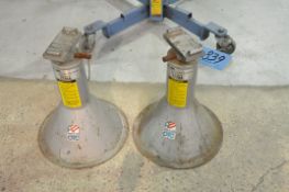 Lot-(2) SPX OTC Model 1778A 6-Ton Capacity Low Boy Jack Stands
