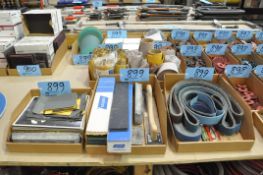 Lot-Various Sanding Belts, Sanding Sheets and Disks in (8) Boxes with 20