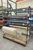 Lot-(1) Rolling Roll Materials Dispensing Rack