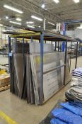 Lot-Various Mild Steel and Stainless Steel Cut Sheets with (1) Portable Sheet Stock Rack