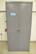 Lot-2-Door Storage Cabinet with Misc. Contents and (2) Hold Down Tooling Sets