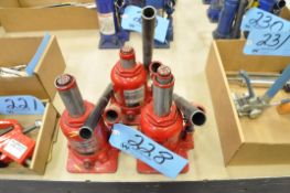 Lot-(4) Strongway 2-Ton Capacity Hydraulic Bottle Jacks, (Bldg 1)