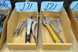 Lot-Vise Grips and Adjustable Wrenches in (2) Boxes, (Bldg 1)