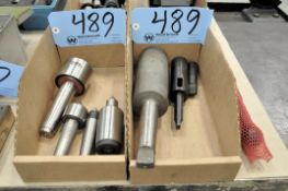 Lot-Live and Dead Centers in (1) Box with Tool Holders in (1) Box