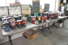 Lot-Wire Spools on (2) Tables, (Upstairs Mezzanine), (Bldg 1)