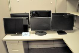 Lot-(6) Various Monitors, (Upstairs Offices), (Bldg 1)