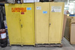Lot-(2) Eagle 2-Door Flammable Safety Cabinets with Contents