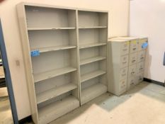 Lot-(2) Bookcases and (3) 4-Drawer File Cabinets, (Bldg 1)