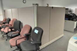 12-Station Cubicle Partition Work System in (1) Room, (1st Floor Offices)