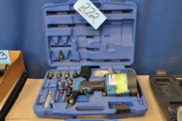 Blue Pneumatic Pop Rivet Gun Set with Case, (Bldg 1)