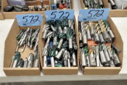 Lot-Roughing End Mills, Single End Mills and Double End Mills in (3) Boxes