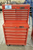 Lot-(1) Husky 5-Drawer Rolling Tool Chest and (1) 8-Drawer Flip Top Tool Box