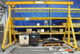 Harrington Tiger Track 1-Ton Capacity Portable A-Frame Gantry Crane