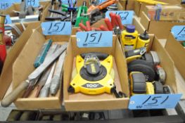 Lot-Files, Tape Measures, Line Chalk, etc. in (2) Boxes, (Bldg 1)