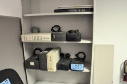 Lot-Backup Power Supplies in (1) Bookcase, (Bookcase Not Included)