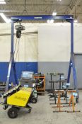 Vestil 4,000-Lbs. Capacity Portable A-Frame Gantry Crane with Jet 1/2 Ton Capacity Electric Hoist