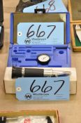 Lot-(1) Blaser Refractometer and (1) Central No. 201 Dial Force Indicator Gauge with Case