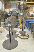 Lot-(5) Industrial Pedestal Fans in (1) Row, (Bldg 1)