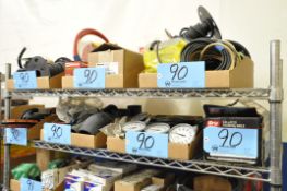 Lot-Gauges, Nails, Belts, Hose, etc. in (7) Boxes, (Bldg 1)