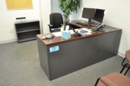Lot-(1) Desk, (3) Chairs and (1) Bookcase in (1) Office, (1st Floor Offices)