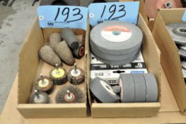Lot-Grinding Stones, Flapper Wheels, and Grinding Wheels in (2) Boxes