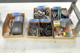 Lot-Tripp-Lite Powerverter, Connectors, etc. in (6) Boxes Under (1) Bench