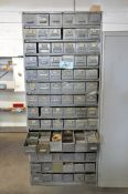 Lot-Various Screws, Bolts, Nuts, Washers, etc. Hardware with 84-Bin
