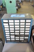 Lot-Dies, End Mills, Taps in (1) Organizer Bin Cabinet