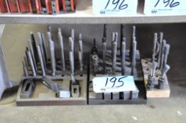 Lot-Hold Down Tooling with (3) Stands Under (1) Bench