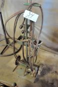 Oxygen/Acetylene Torch, Hose, Gauges and Cart, (Tanks Not