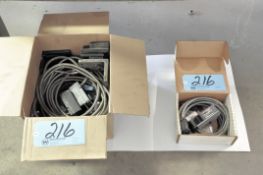 Lot-Encoders and Cables in (2) Boxes Under (1) Bench