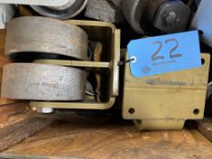 Lot of (4) Dual Steel Wheel Castors (Dual Wheel Only)