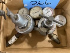 Lot of (2)- Harris Compressed Gas Regulators w/ Gauges