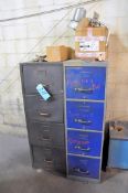 Lot-(2) File Cabinets with Contents on Top