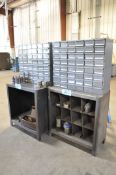 Lot-Wiedemann Turret Press Tooling with Bin Organizer Cabinets and Stands