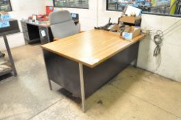 Lot-(2) Desks with (1) Chair